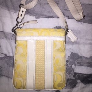 Coach Signature Yellow Swingpack Crossbody Purse